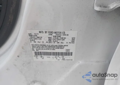 2013 Lincoln Mkx из США, поврежденный, VIN 2LMDJ6JK0DBL01485